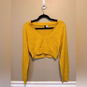 Divided Mustard Knit‎ Sweater
